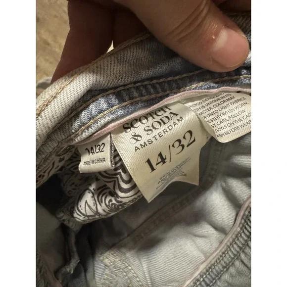 Scotch & Soda light wash The Sky wide leg jeans size 14/32 - Picture 6 of 8